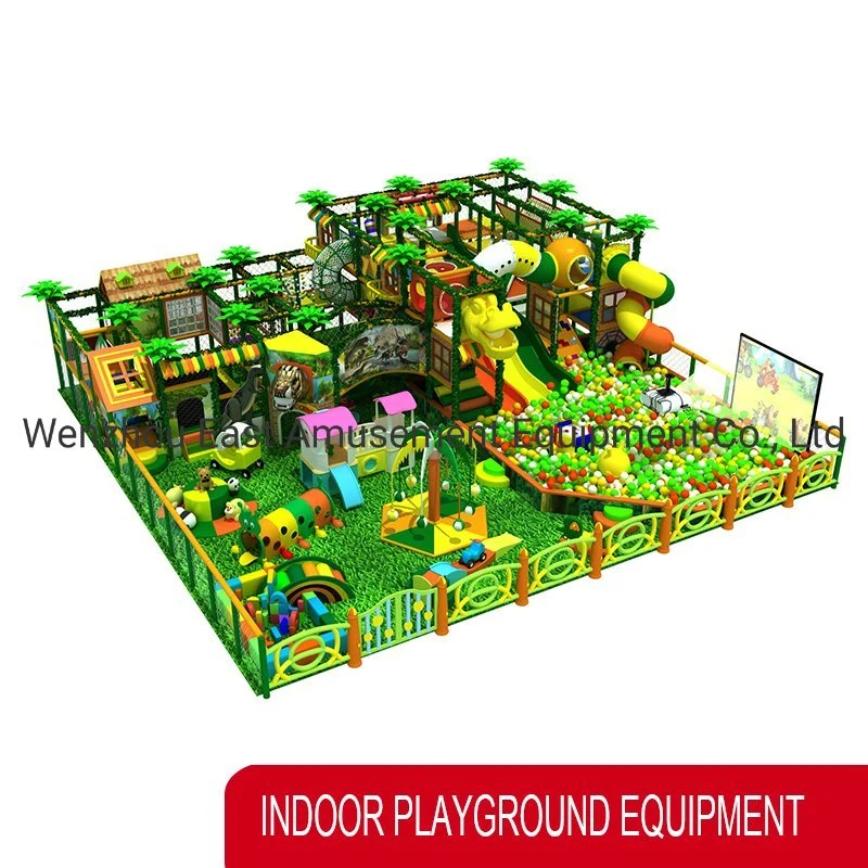 Hot Selling Plastic Kids Indoor Children Playground &Wooden Indoor&Outdoor Naughty Fort Soft Playground