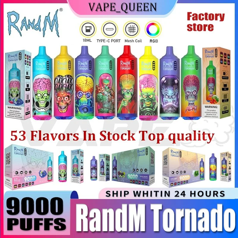 Original Randm Tornado 9000 fábrica de Puffs Precio al por mayor Vaporizador desechable Kit de lápiz VAPE