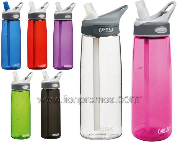 750 ml elegante sin BPA Tritan PC Botella de agua de plástico fresas