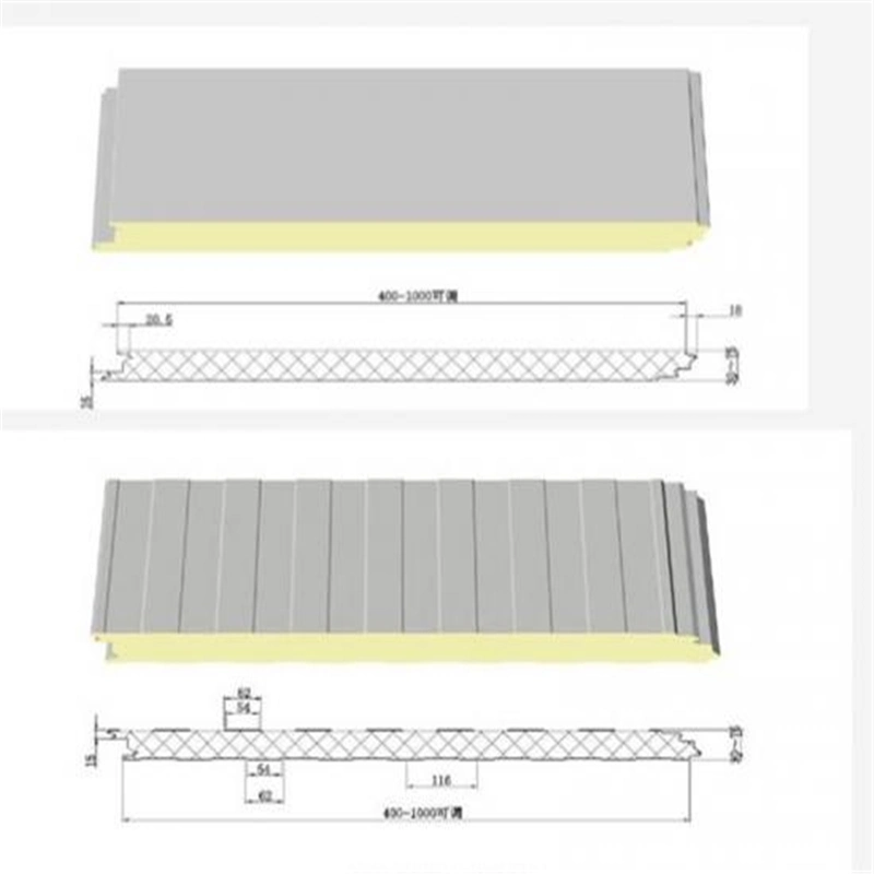 Insulation PU/PIR/PUR/Puf Sandwich Panels Prefab Wall