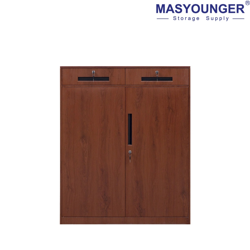 Premium Slim Frame Wooden Color Office Metal Filing Cabinet