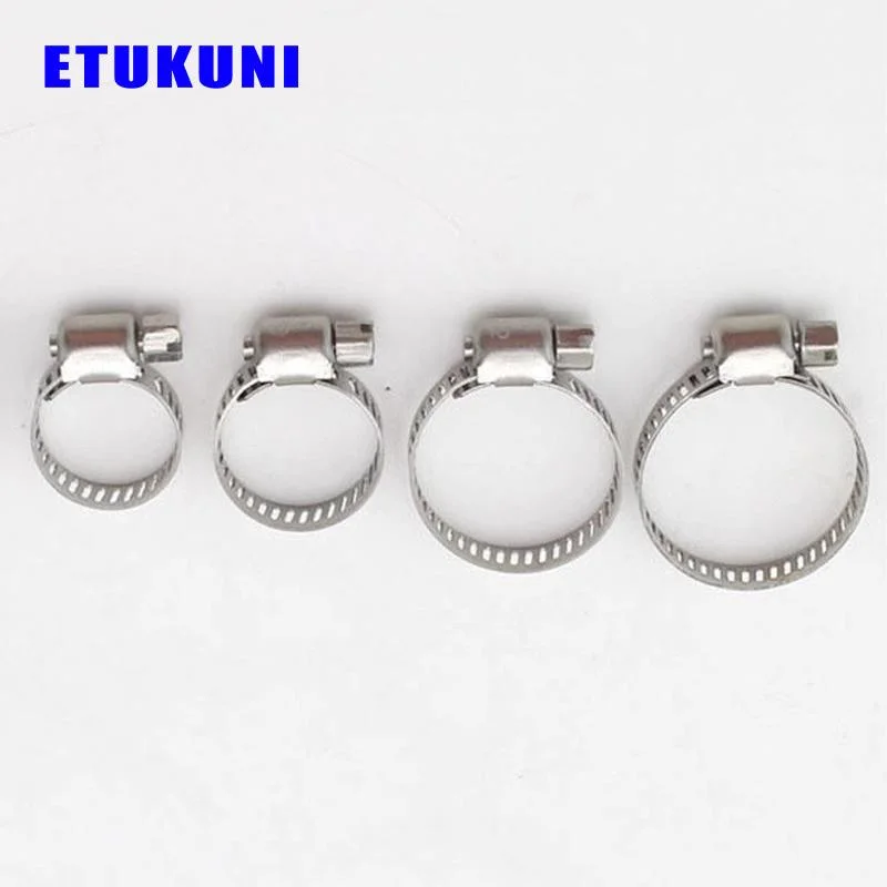 Manufacturer of Mini High quality/High cost performance  America Type Worm Drive Hose Clamp Hydraulic Fittings W4 Stainless Steel