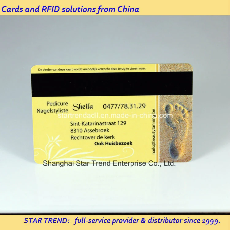El PVC tarjeta magnética con banda magnética de color negro/plata/marrón
