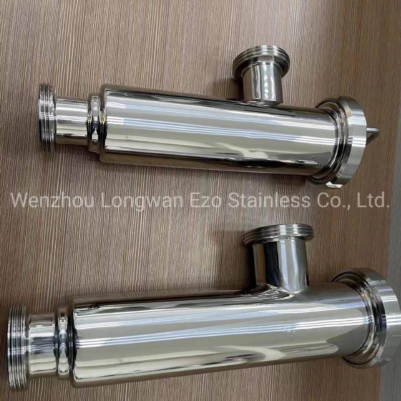 Hygienic Stainless Steel Wire Mesh Angle Type Liquid Pipe Filter Strainer for Milk Water Beverage