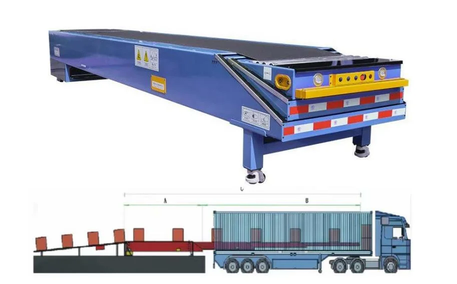 Grain Transport Carbon Steel Tengyang Truck Conveyor for Warehouse Ty-1000