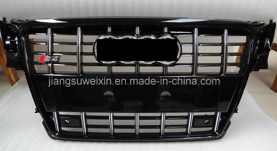 La rejilla frontal negro Auto para Audi S4 2008-2011" con el logotipo de cromado