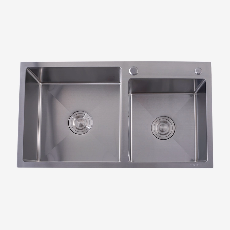 Tarja Fregadero Acero Inox Double Bowl Stainless Steel 201/304 Hand Made Organizer Kitchen Sink