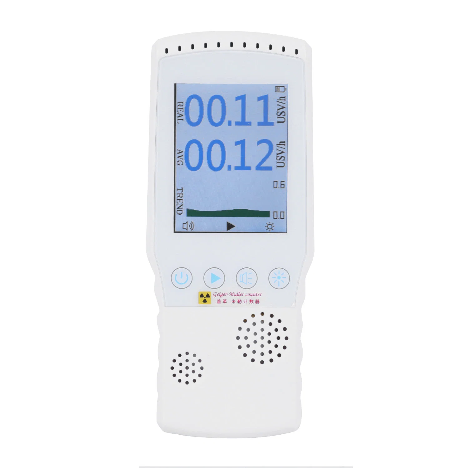 2023 Geiger Muller Tube Counter Dosimeter 2500mAh Rechargeable Lithium Battery Emf Nuclear Food Radiation Meter Detector Radiometer for Radiation Measurement