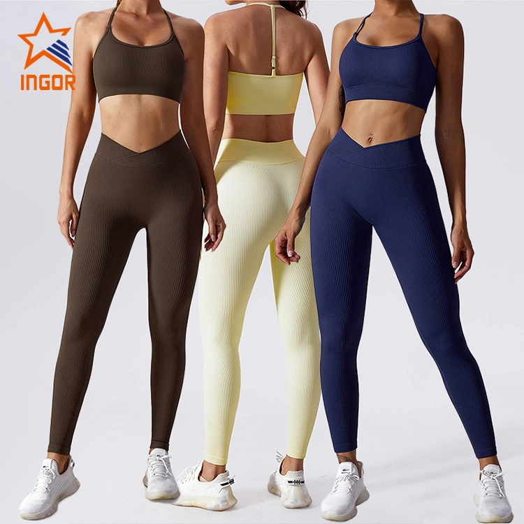 Ingor Sportswear Gym Wear Manufacturers Custom Sports Bra & Yoga Legging Sets Women Tracksuit Activewear Women Apparel