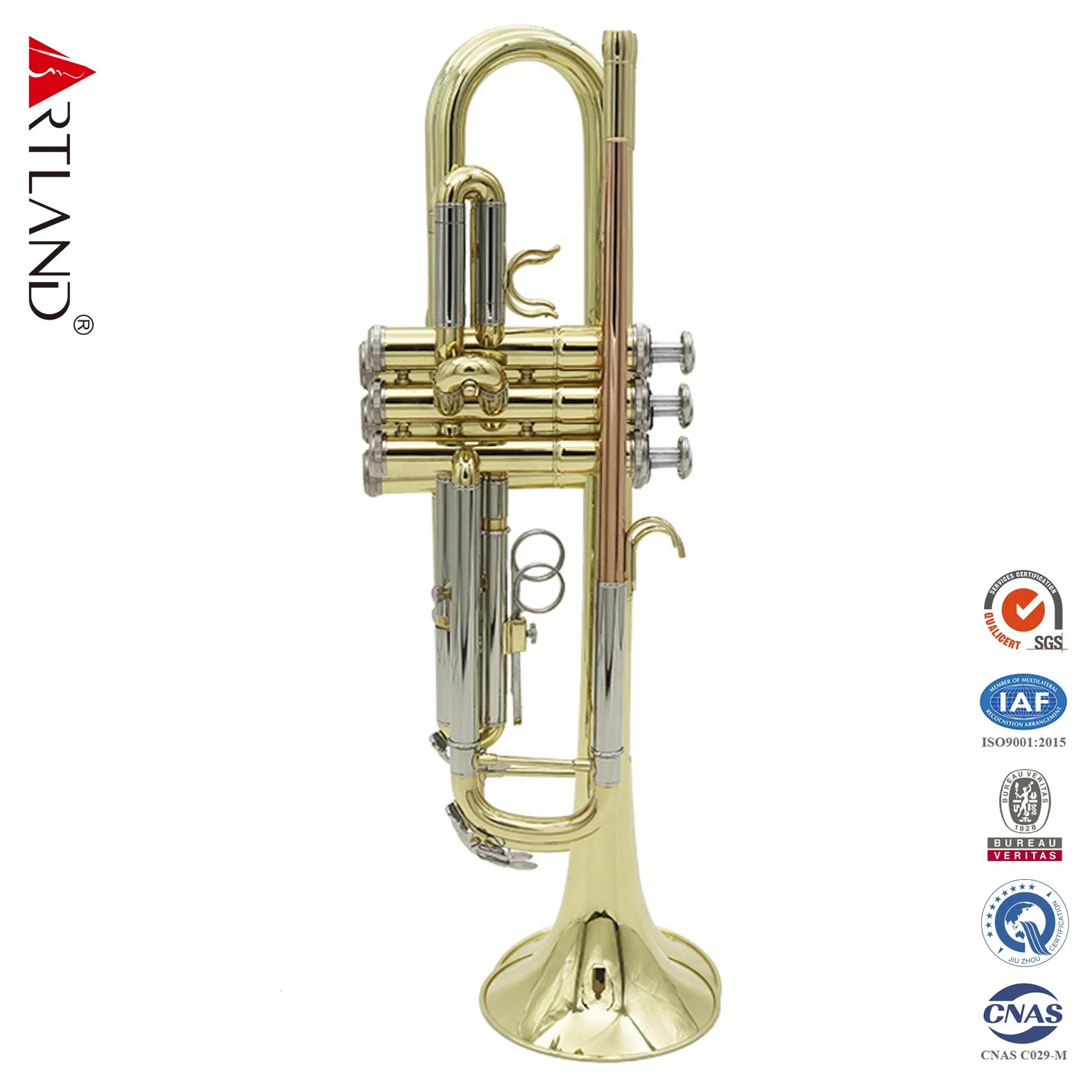 Tricolor Bb Trumpet (ATR3506GT) Gold Lacquer with Case