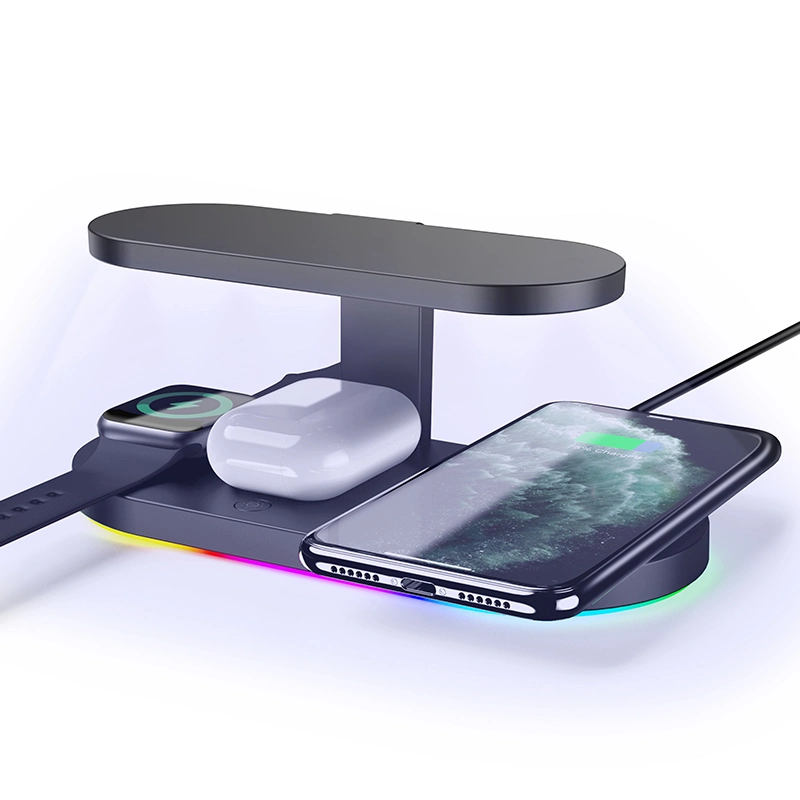 Best Selling 2021wireless Charger with UV Light for Mobile Phone iPod iPhone Iwach Charging 5in1