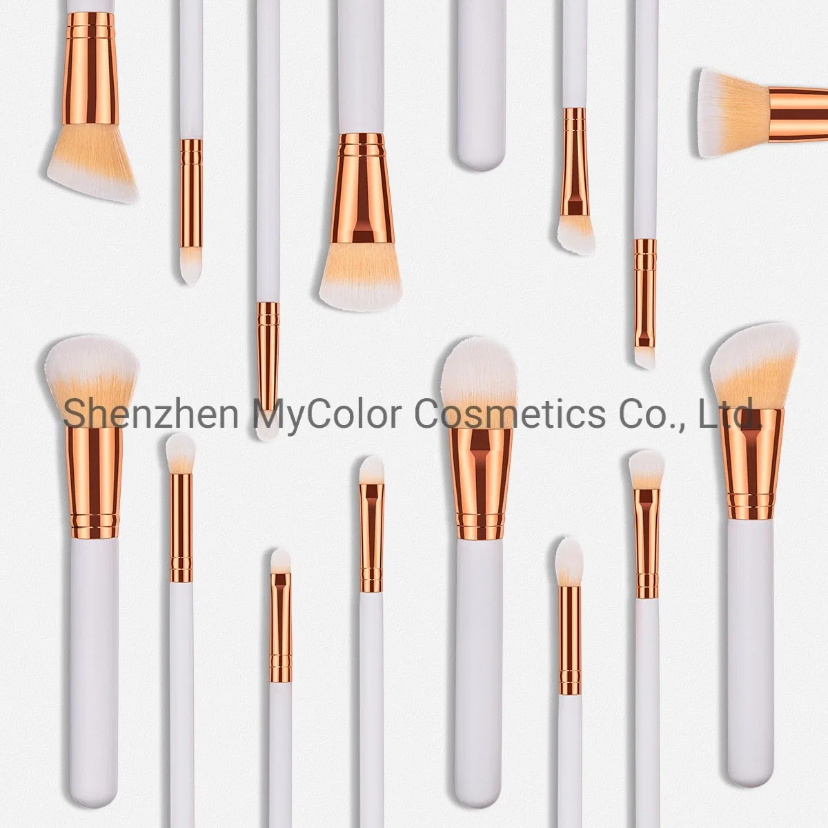 Customized Make up Brushes 15PCS White Face Eye Lip Lipstick Makeup Brushes Kit