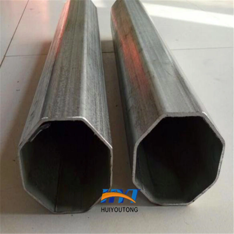 Tubo ovalado plano/ tubo soldado Negro/ brillante/ Blanco invernadero galvanizado Tuberías de estructura galvanizada piezas de acero al carbono tubería ASTM S235 JIS Ss440 tubos en forma de ERW