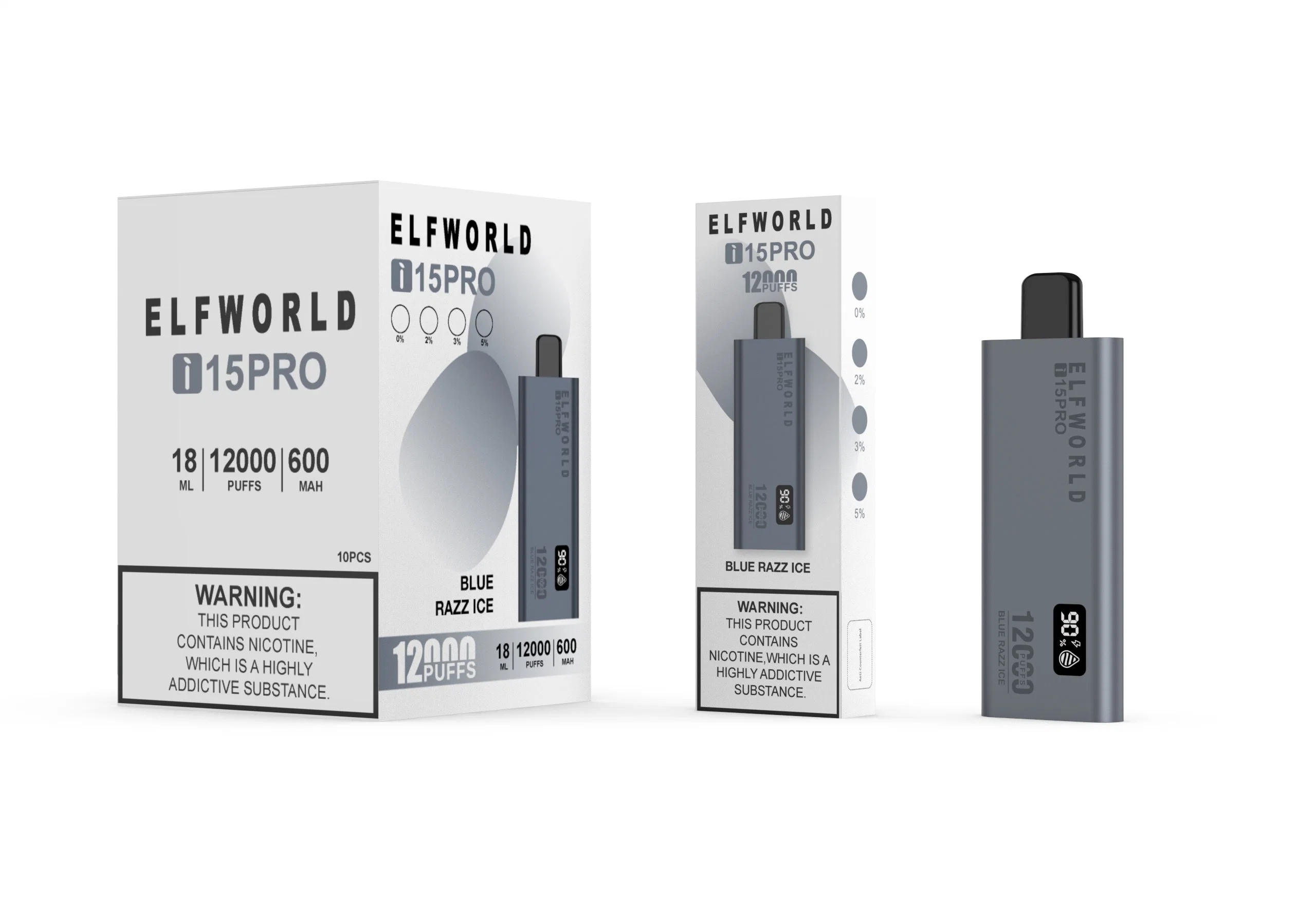 Factory Price OEM/ODM Elfworld I15 PRO 12000 Hot Selling Wholesale/Supplier 12000 Puffs 5% Electronic Cigarette Nicotine Vape