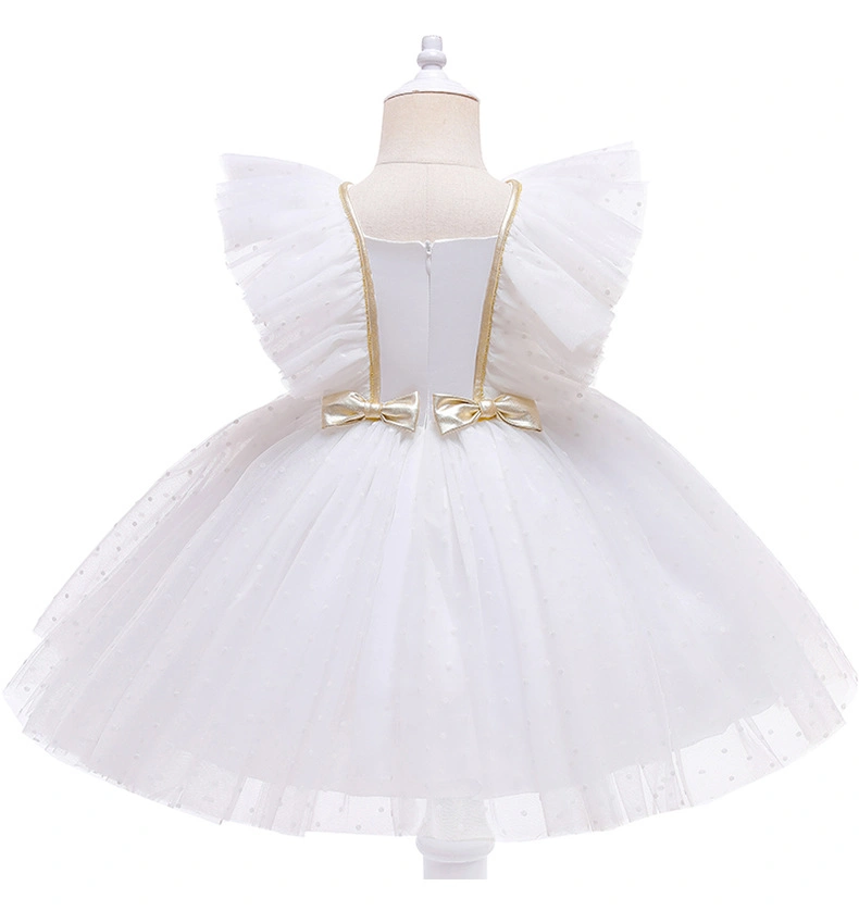 Girls Wedding Dress Puffy Girls Party Garment Baby Ball Gown Baby Wear