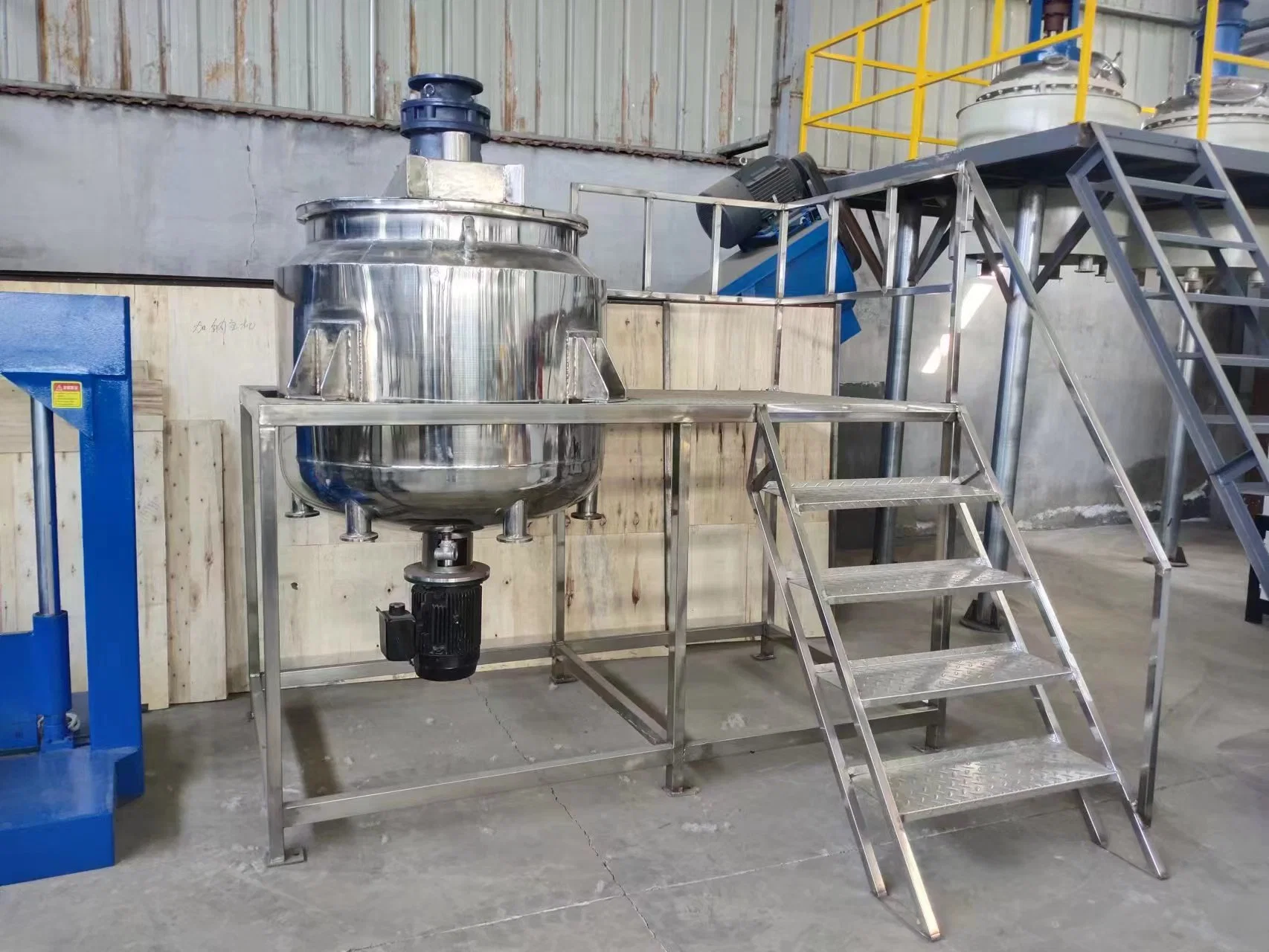Misturador de gel de misturador líquido de 500 L com mistura de tanques de mistura Máquina de sabão líquido
