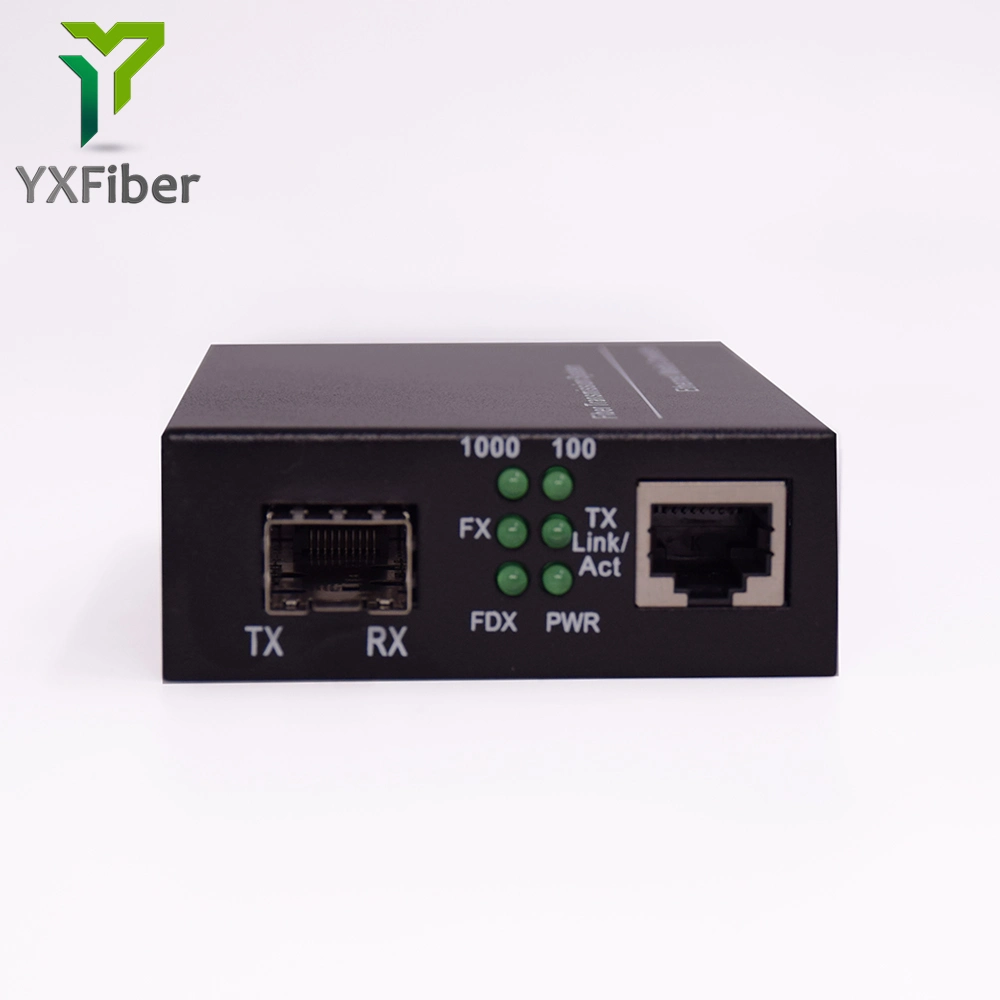 1g 1e SFP Media Converter 10/100/1000 Base SFP to UTP RJ45 Fiber Optic Media Converter