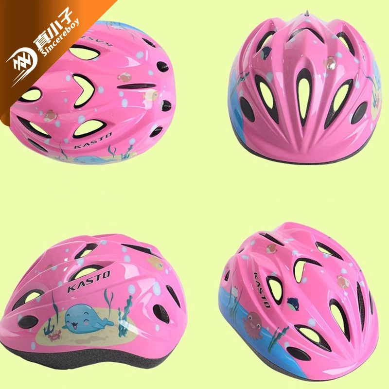 Capacete ajustável para criança conjunto de pulsos Skate Sports com capacete Equipamento de proteção em cotovelo para bicicleta de equilíbrio