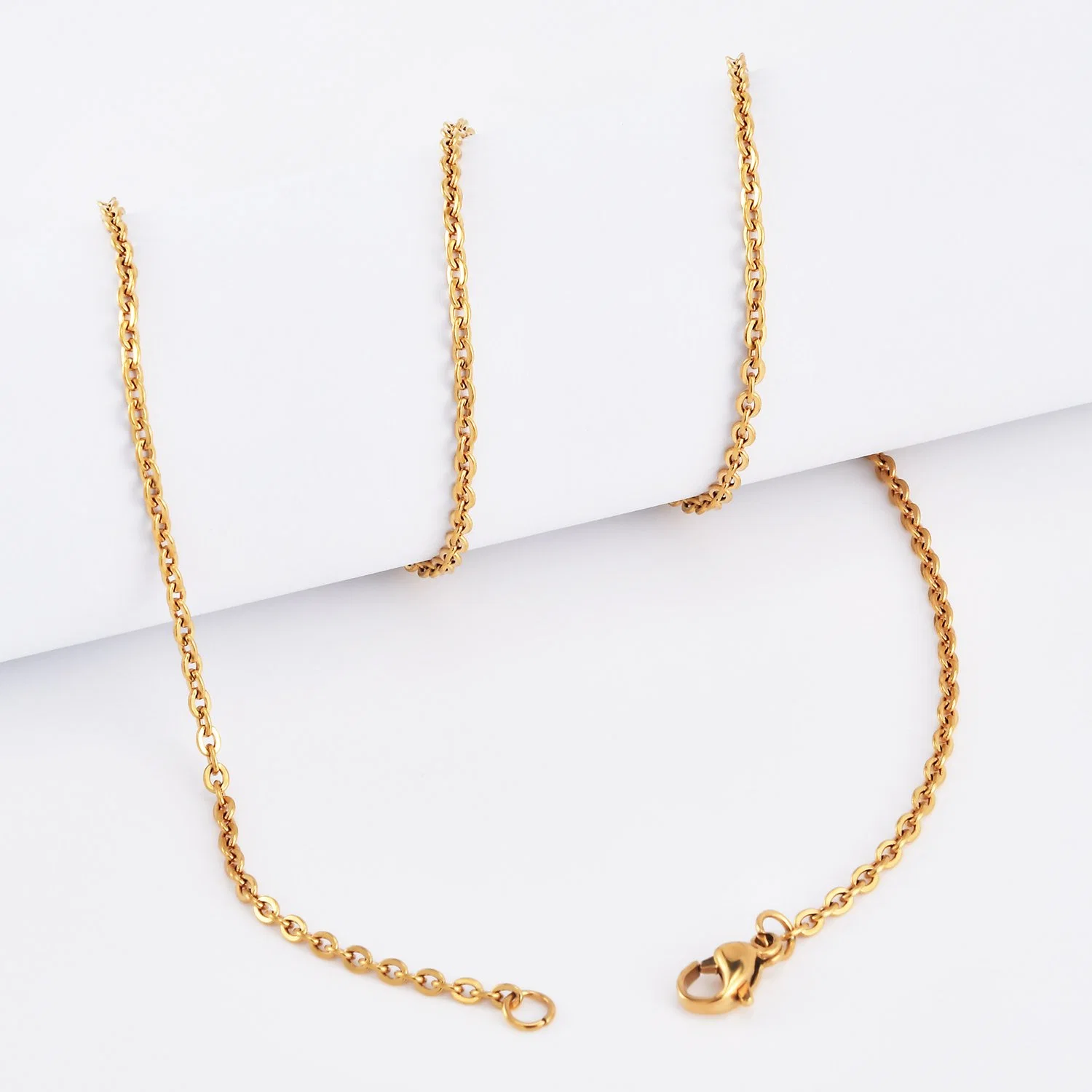 Wholesale/Supplier Imitation Gold Plated Rose Gold Stainless Steel Necklace Anklet Bracelet Making Chain Fashion Jewelry