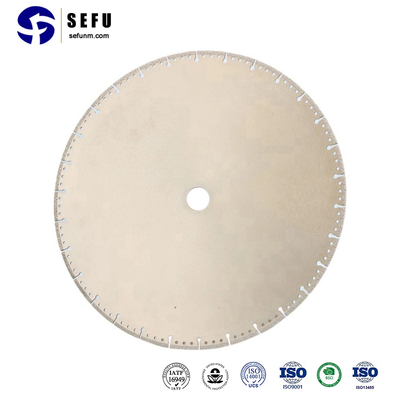 Sefu China Rectificadora Cup fabricante de rodas 100mm 4'' Polegadas Forjadas de vácuo Diamond a lâmina da serra para as máquinas de transformação do perfil da indústria rebolos