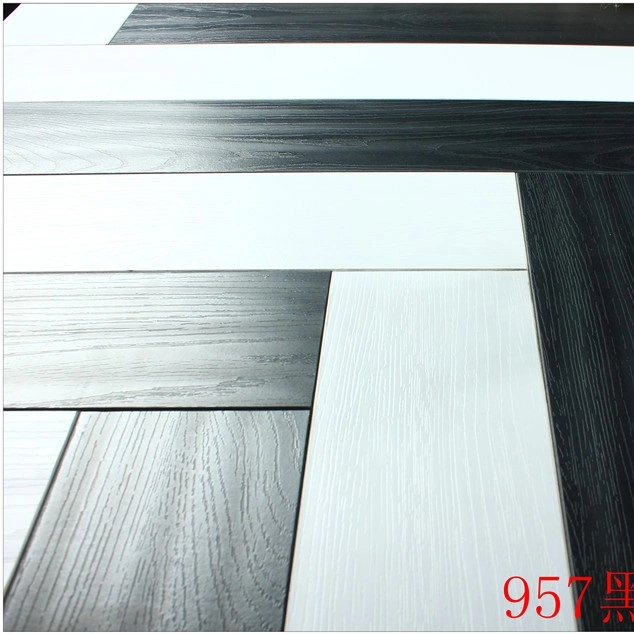 Comercial 12,3 mm AC4 em relevo Teca Waxe3d Borda Herringbone Madeira Madeira Laminado Pisos laminados