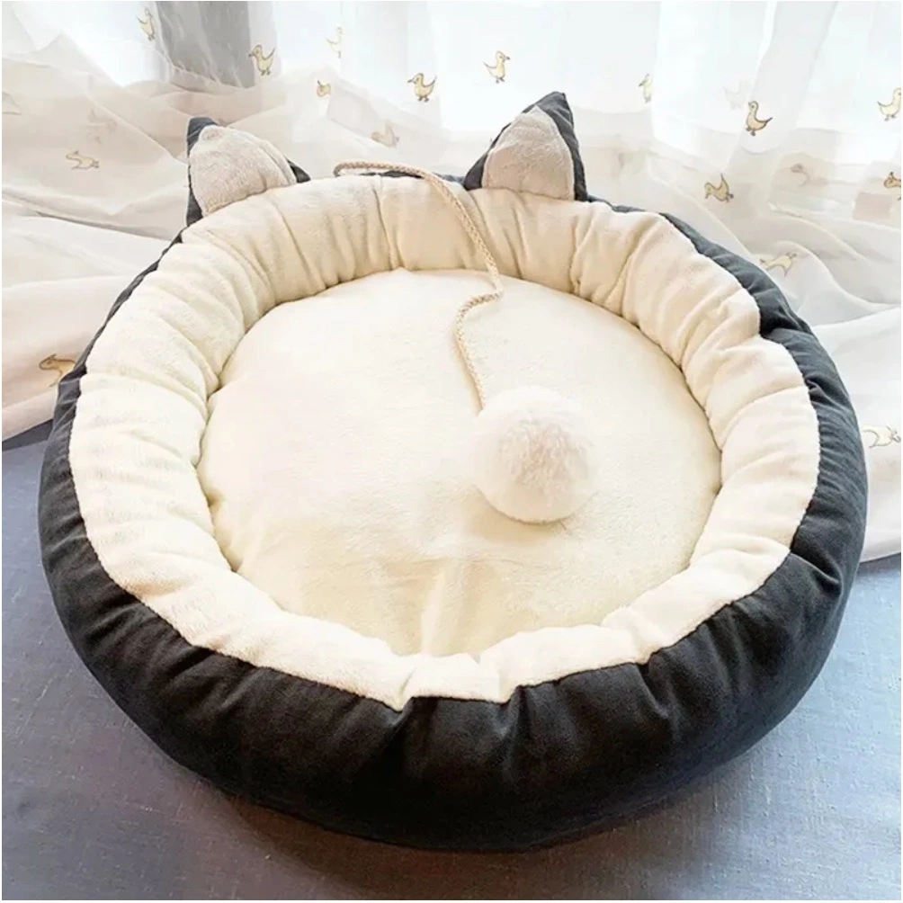 Cute Ear Bed Warm Fleece Pet Luxury Sofa Kennel Nest Dog House