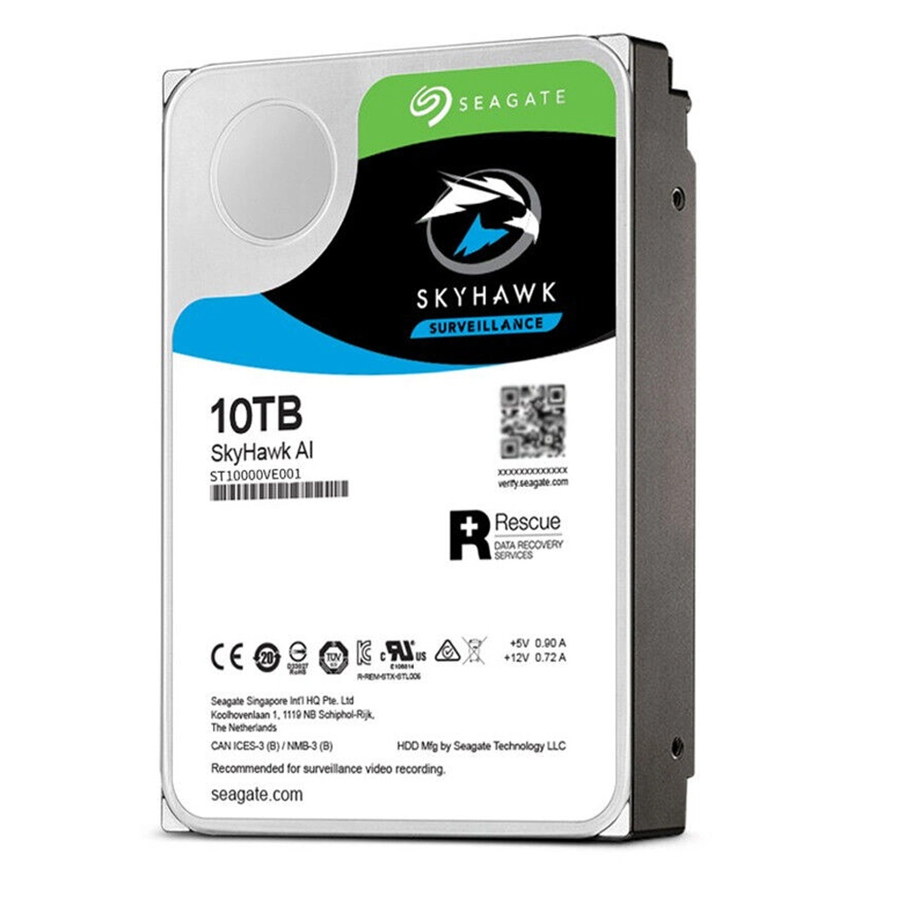 Seagate 10tb St10000vx004 Skyhawk Ai Internal Hard Drive St10000ve001 7200 Rpm 256MB Cache SATA 6.0GB/S 3.5"