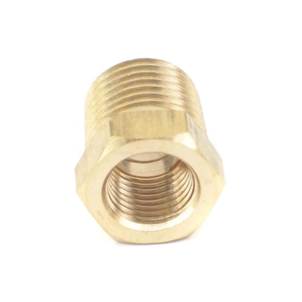 1/4 NPT Male X 1/8 NPT Female Reducing Bushing Brass Pipe Fitting Connector Adapter for Air Gas Fuel Water