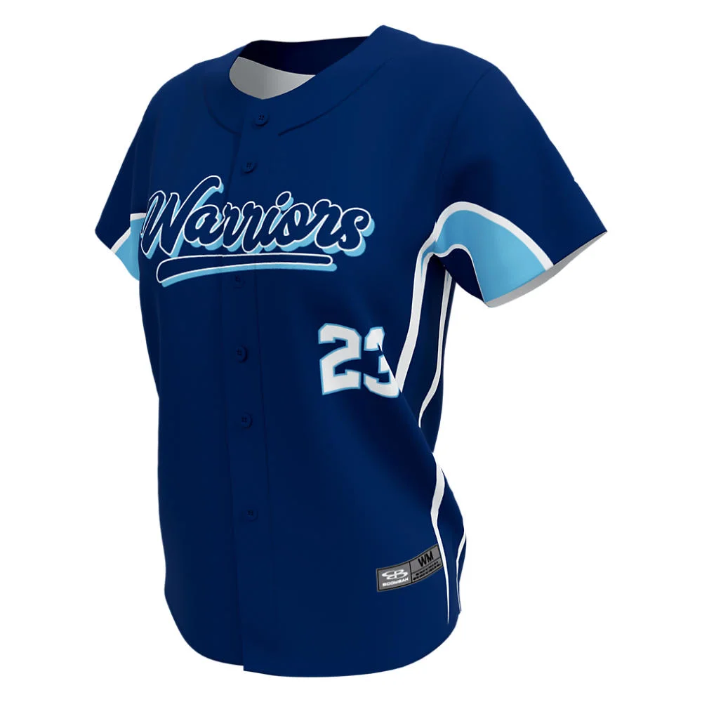 Hecho suyo Diseño uniforme de Softbol Nombre personalizado número completo Button Down Sublimation Digital Printed Letter Stitched Team Player Baseball Jersey