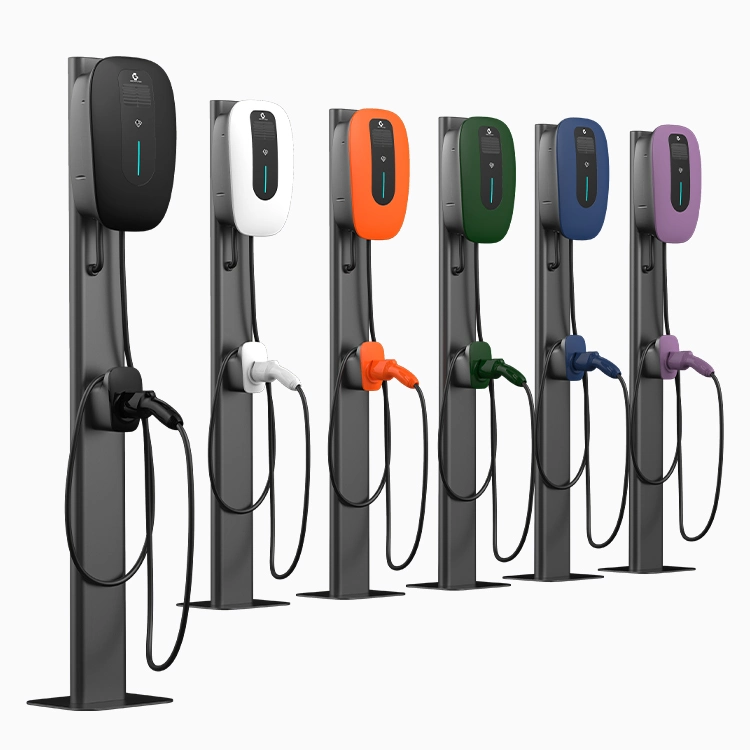 New 16A/32A CE RoHS Approved Green Science Electric Car Charging Station Estacion De Carga Reliable Ocpp1.6j Charger