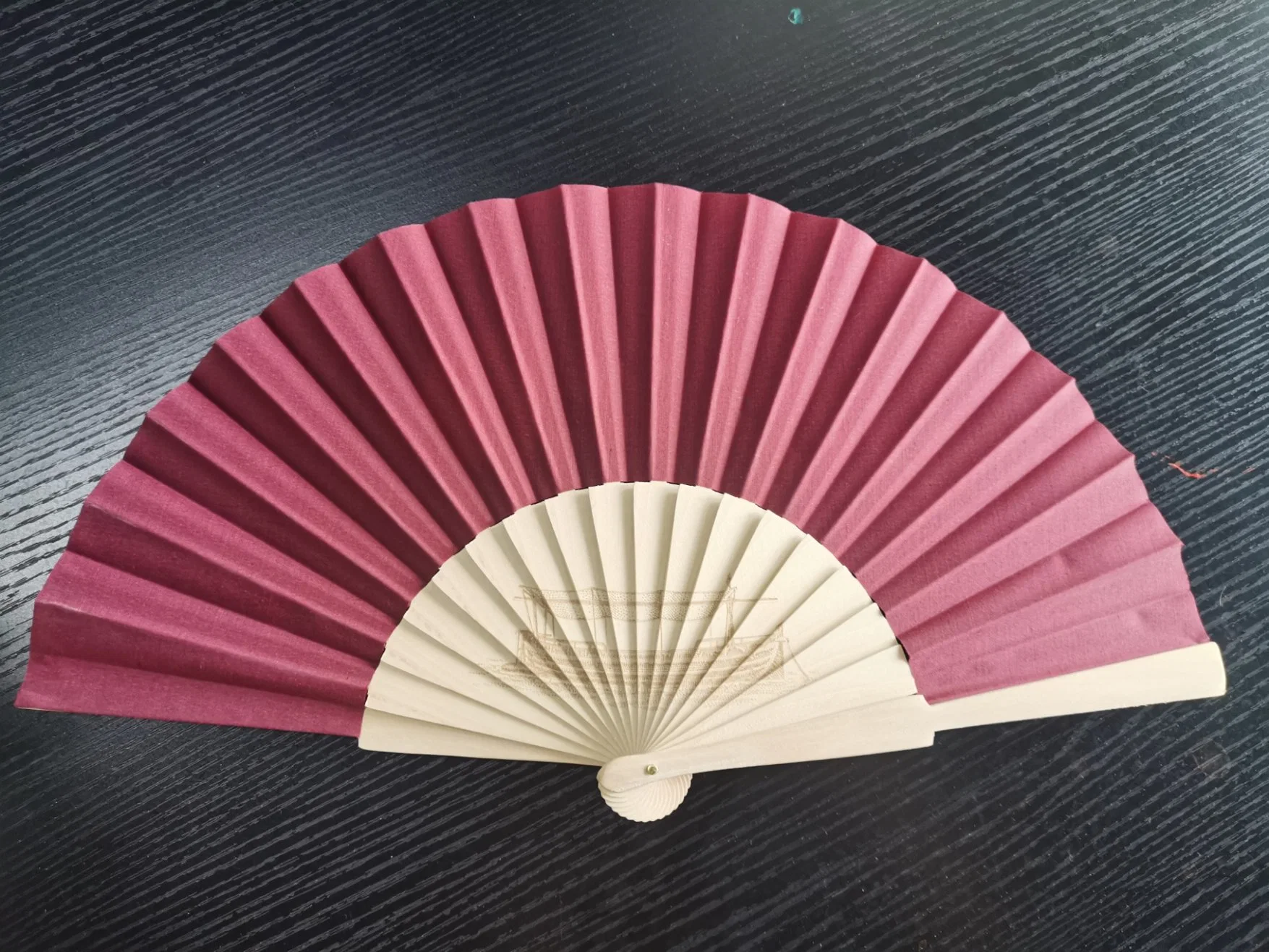 Baking Paint Wood Ribs Quality Wood Hand Fan Special Custom Wedding Souvenirs Gift Promotion Hand Fan