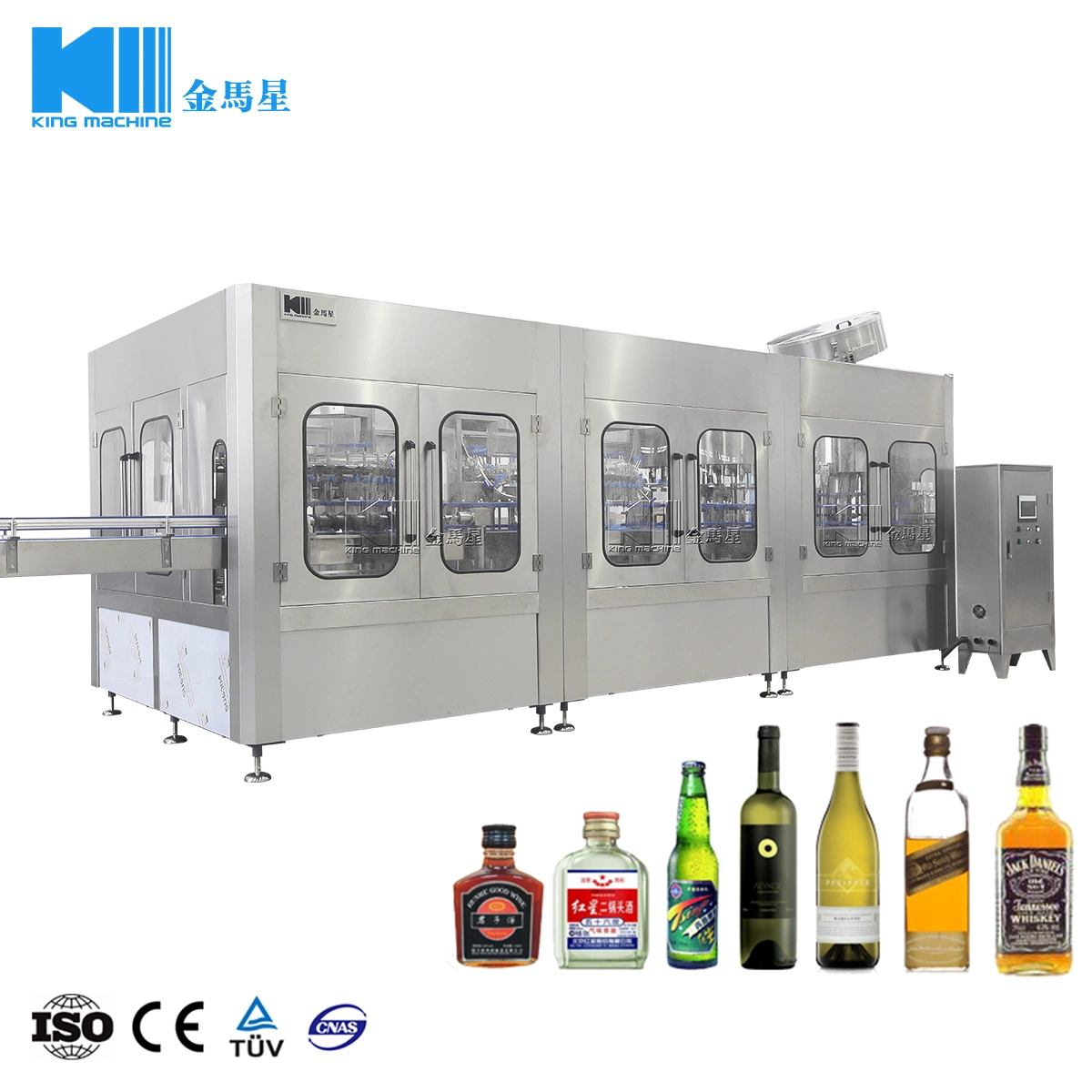 Alcohol Drinks Wine Filling Bottling Machine with Cork Cap or Ropp Cap