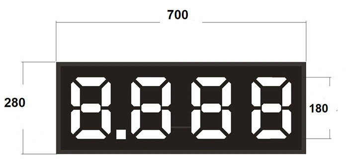 Petrol Stations 7-Segment Magnetic Price Display