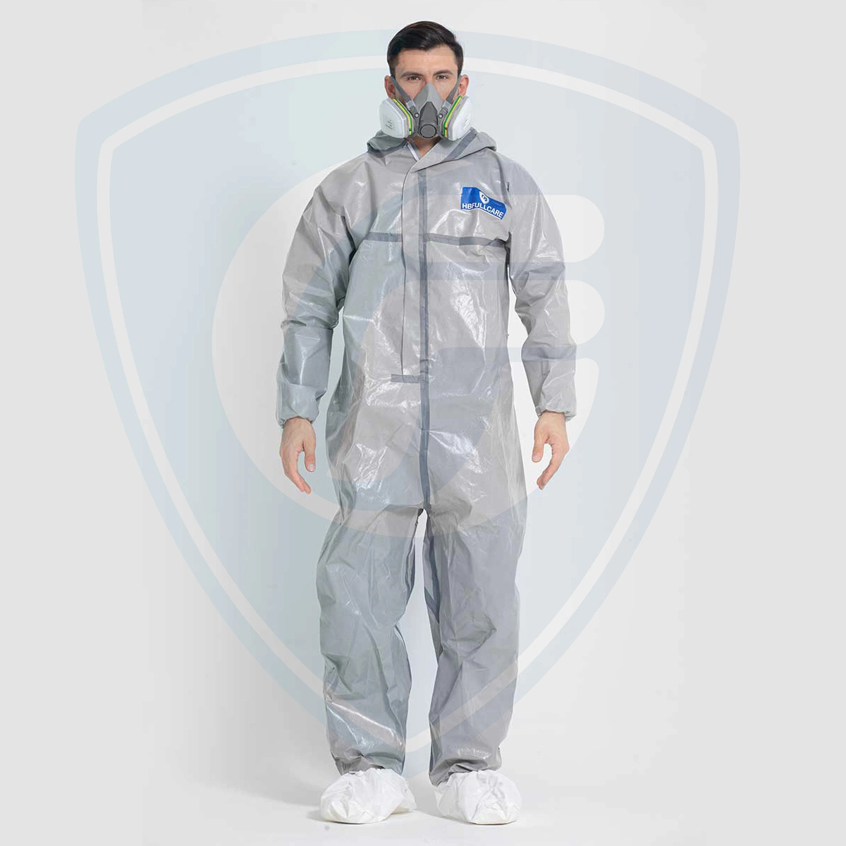 Type 3 4 5 6 ignifuge combinaison jetable imperméable de protection chimique Cat III CERTIFICATION CE FR14126 FR1149 microporeuse/PP/SMS/industrie/lab