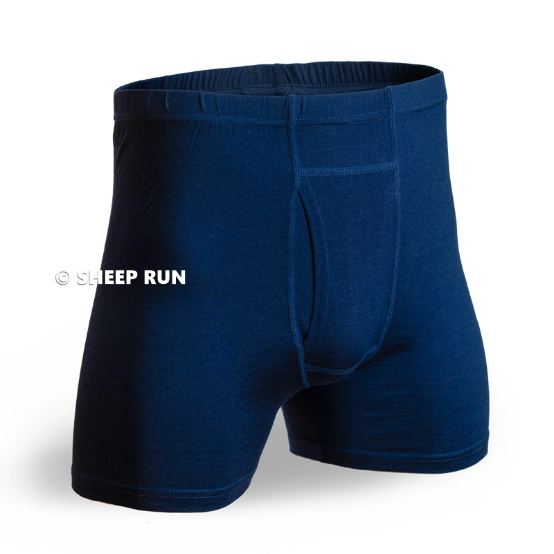 Men's Merino Wool Boxer Briefs Hiking Running Workout Wicking Breathable Underwear Shorts