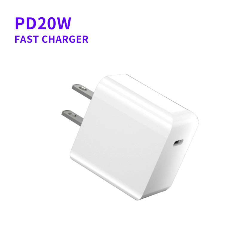 20W Pd Charger Dual USB Quick Charger Fast USB Type C Wall Charger 20W Us Plug for iPhone 12 Mobile Phone