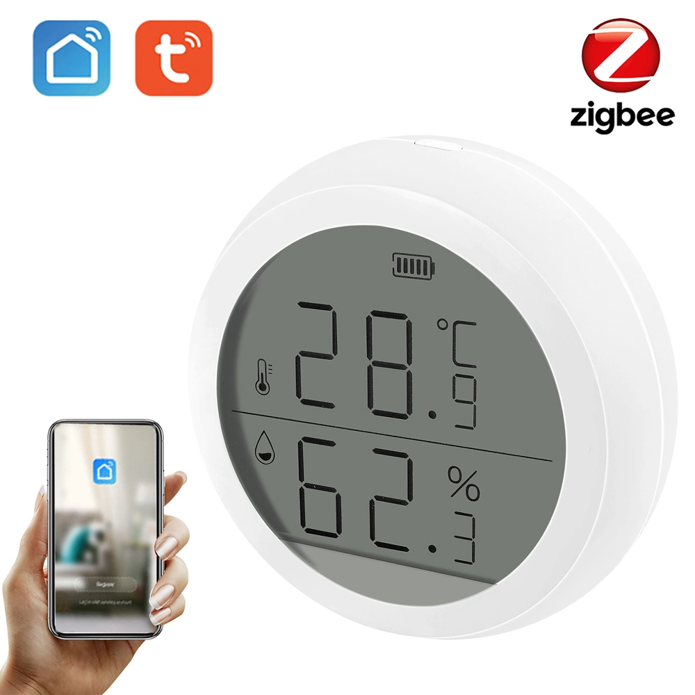 Tuya Smart Home Indoor LCD Digitaler Hygrometer Thermometer Zigbee Temperatur Und Feuchtigkeitssensor