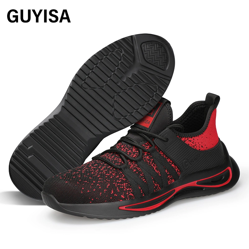 Guyisa New Style Lightweight Breathable Deodorant Work Shoes Summer Men's Casual Sports Men's Work Safety Shoes