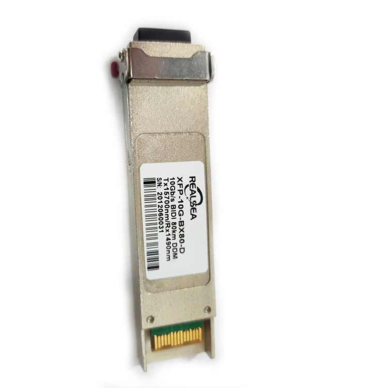 XFP 10g Bidi Fiber Optic Transceiver Tx15700 Rx1490 10g Dom Duplex LC SMF Transceiver Module 80km