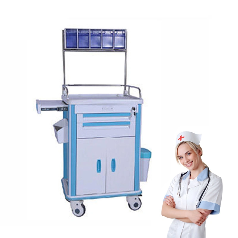 Emergency Mobile Transfer Hospital Anesthesia Trolley