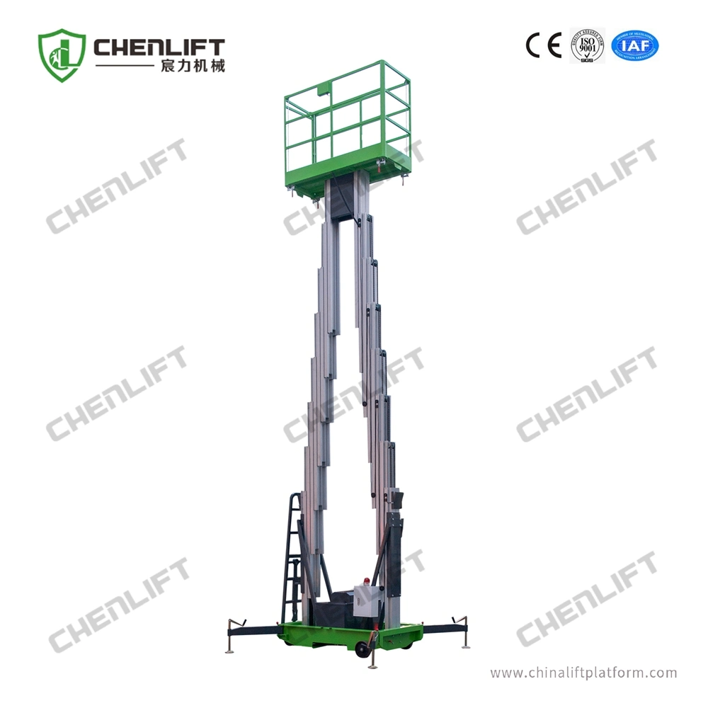 200kg Loading 12m Height Double Mast Hydraulic Lift Aerial Work Platform