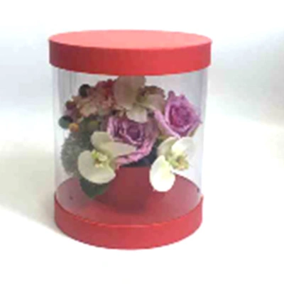 Hot Sale Clear PVC Round Tube Cylinder Transparent Flower Display Box