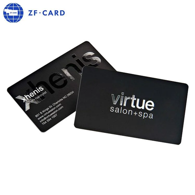 Una muestra gratis 13.56MHz RFID PARA TARJETAS PVC MIFARE Plus (R) X 2K (7B) Tarjeta de presentación de lujo sin contacto