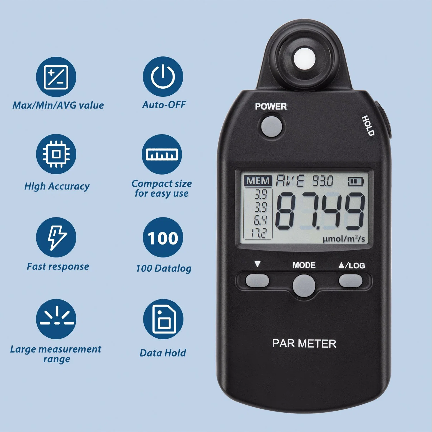 Fast Response Photometer Testing Hydroponics Plant Light Meter