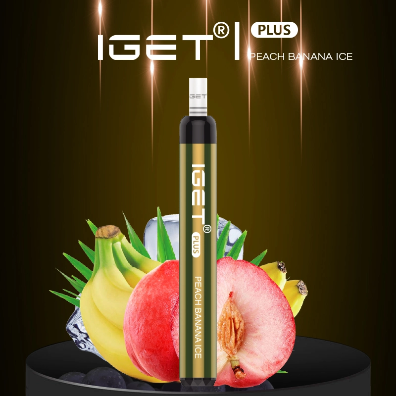 Iget Plus E-Liquid Vape 1200puffs Mini E-Cigarette Peach Banana Ice