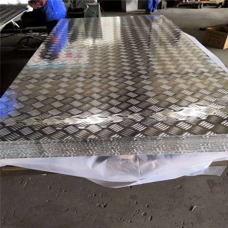 3003 5754 Anti-Slip One Five Bar Aluminium Diamond/Tread/Aluminum Checkered Sheet for Truck Floor, Box Price