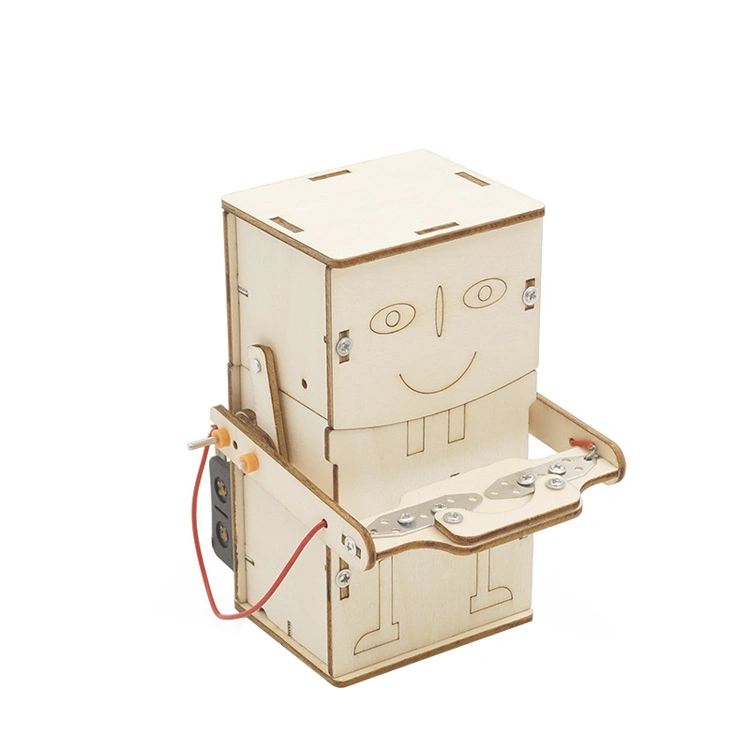 Tige enfants jouets 2021 Montessori bricolage jouet en bois robot à avaler de pièces Autres fournitures pédagogiques robot Jouet pour Shopfiy