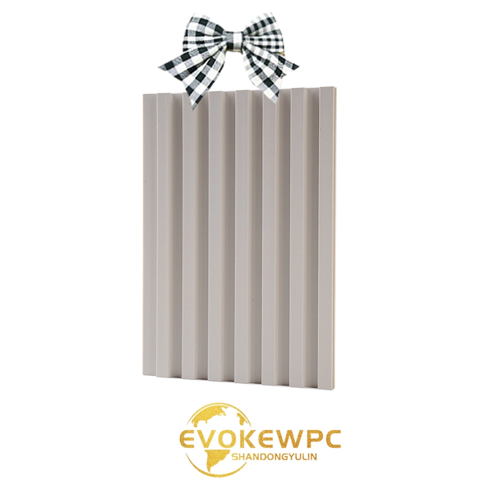 Evokewpc Interior WPC aislamiento térmico decorativo absorción de sonido Fluted acústico Panel de pared WPC