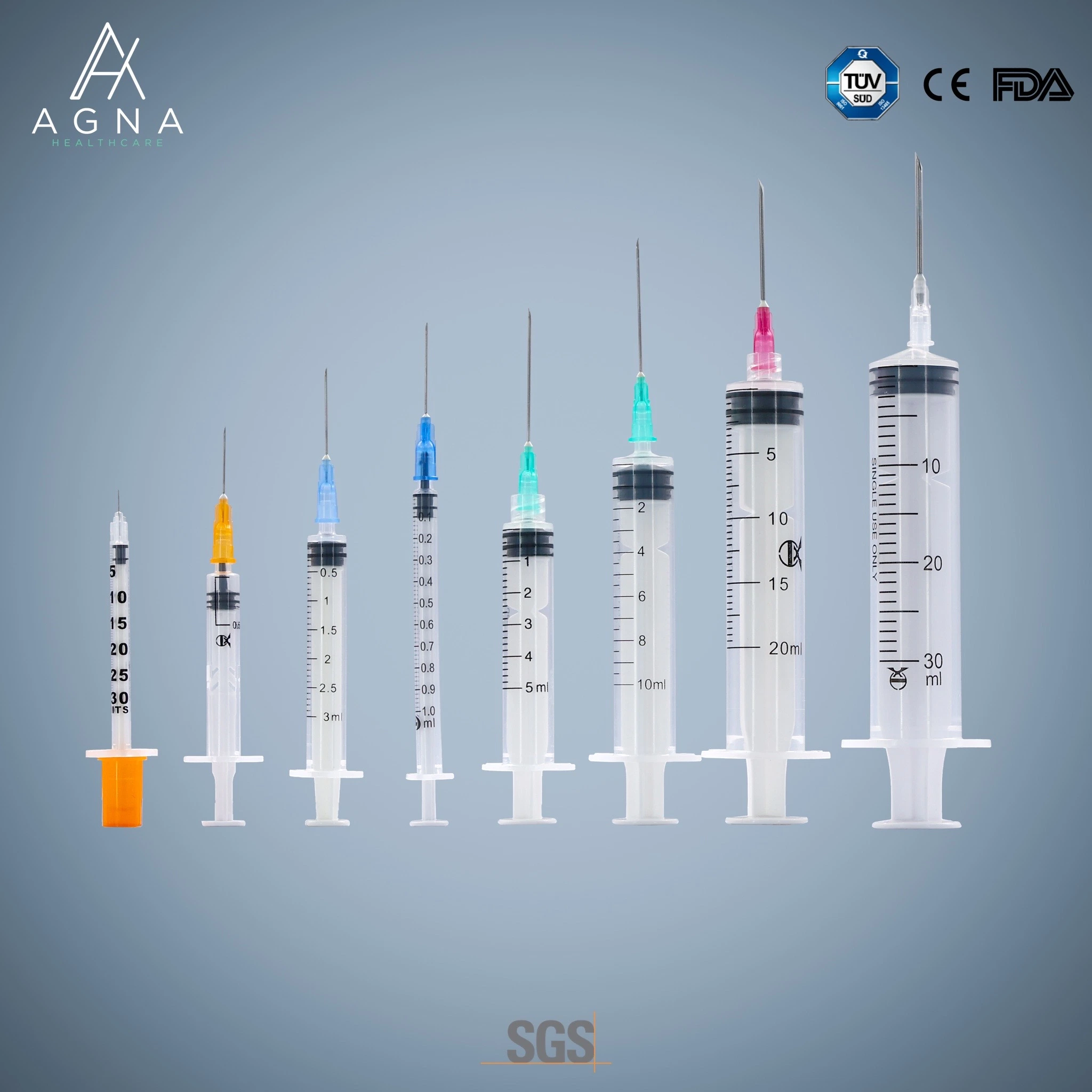 Medical Instruments Disposable Hypodermetic Syringes Needles All Types and Sizes CE/ISO13485