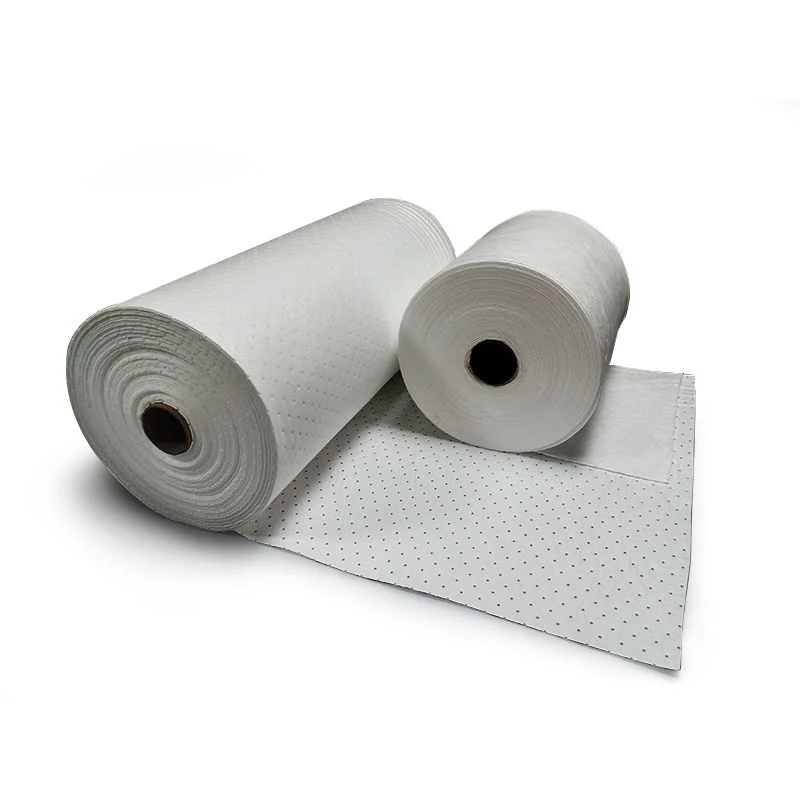 Perforated Dimpled 80cm*50m Oil Absorbent Sheet Rolls